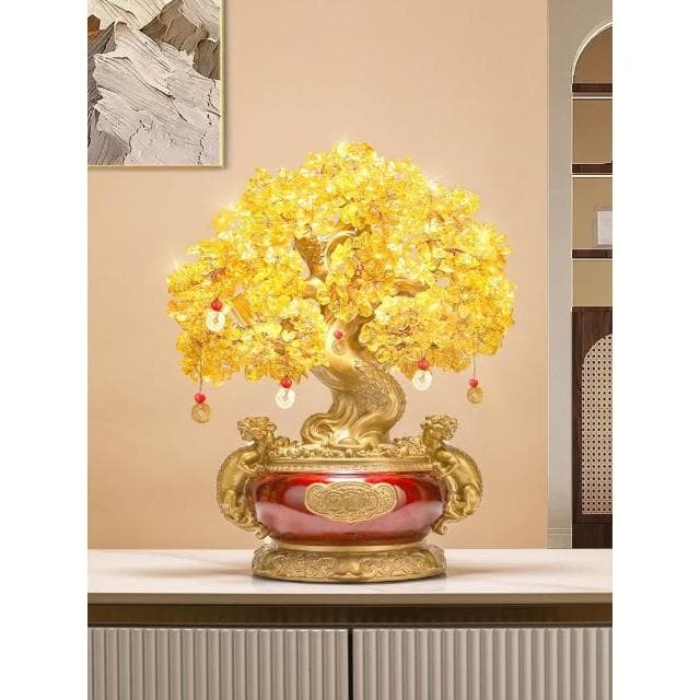 發財樹招財擺件搖錢樹聚寶盆辦公室店鋪收銀臺裝飾品喬遷開業禮品