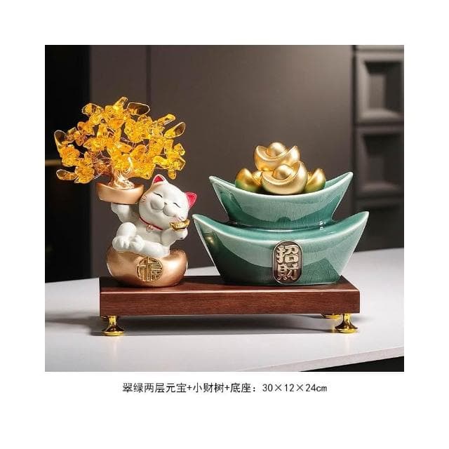 招財聚寶盆擺件新中式家居客廳辦公室博古架高檔裝飾品喬遷禮物