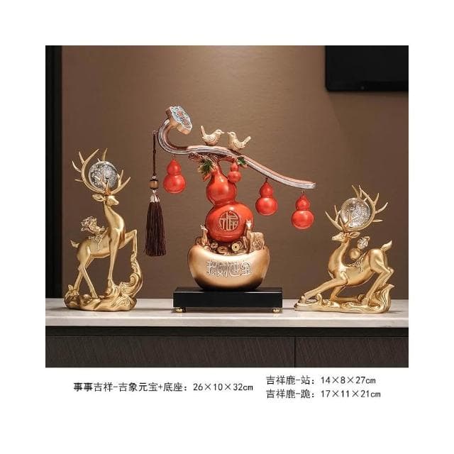 五福臨門葫蘆招財擺件玄關客廳新中式搬家禮物喬遷之喜新居禮品