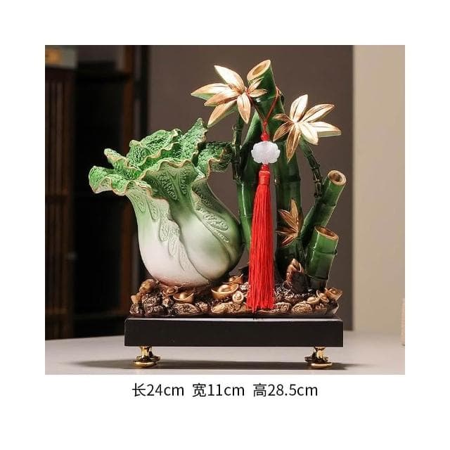 招財白菜擺件百財節節高升客廳玄關辦公桌面裝飾喬遷禮品開業禮物