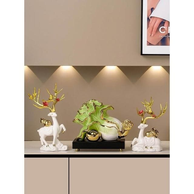 辦公室如意白菜擺件高檔客廳玄關酒櫃裝飾品開業喬遷之喜入宅禮物