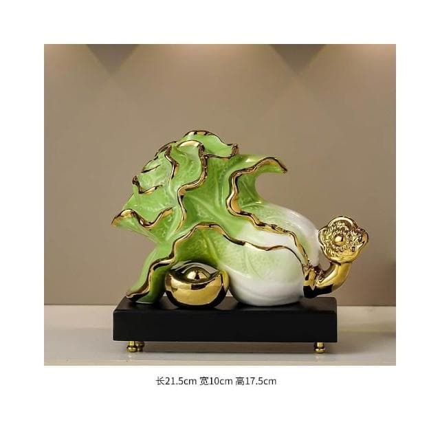 辦公室如意白菜擺件高檔客廳玄關酒櫃裝飾品開業喬遷之喜入宅禮物