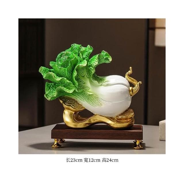 元寶白菜擺件招財酒櫃玄關客廳家居裝飾工藝品喬遷開業禮物