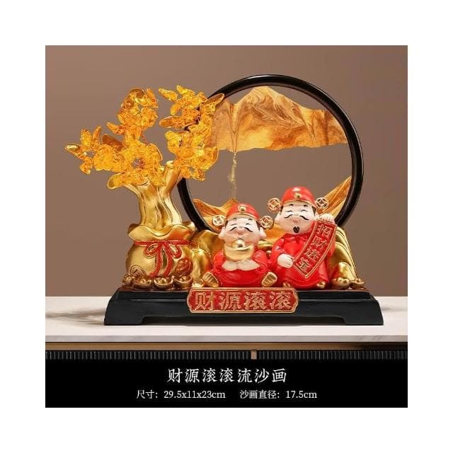 財神爺擺件開業禮物客廳玄關電視櫃店鋪收銀臺裝飾品喬遷新居禮品