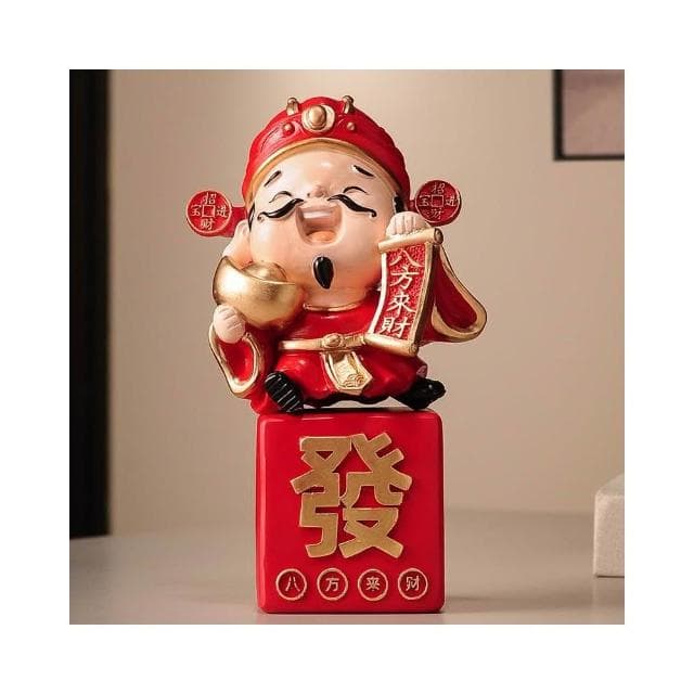 入戶玄關財神擺件招財進寶客廳店鋪辦公室前臺裝飾品喬遷開業禮物
