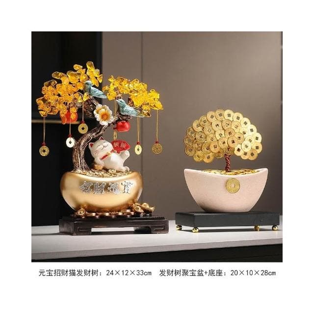 招財進寶搖錢發財樹客廳玄關電視櫃酒櫃家居裝飾品擺件喬遷禮物