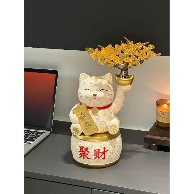 招財貓金元寶發財樹擺件客廳玄關電視櫃裝飾品開業喬遷新居禮物