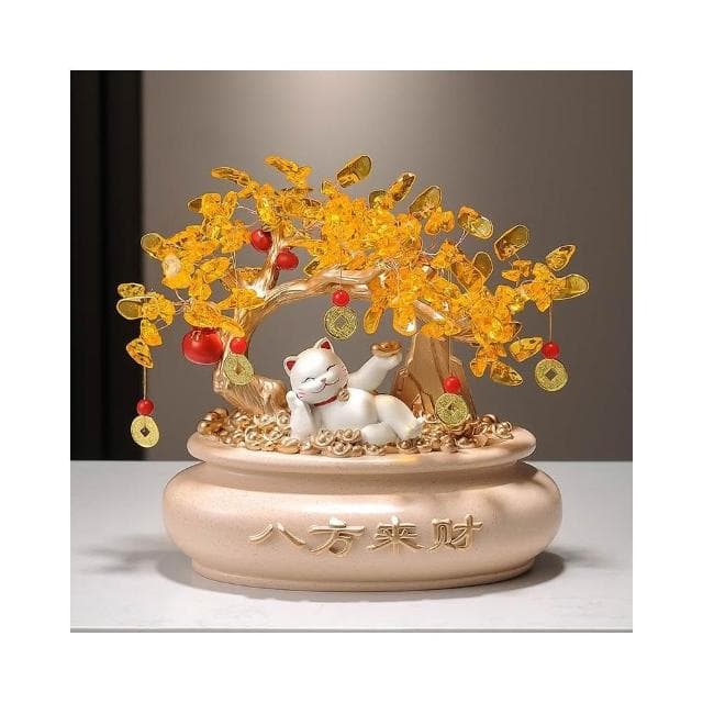 發財樹搖錢樹金元寶新中式擺件辦公室前臺酒櫃裝飾喬遷開業禮物品