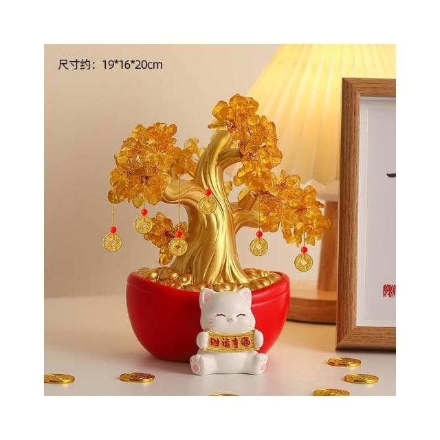 發財樹搖錢樹招財貓擺件店鋪收銀臺開業禮物客廳酒櫃喬遷新居禮品
