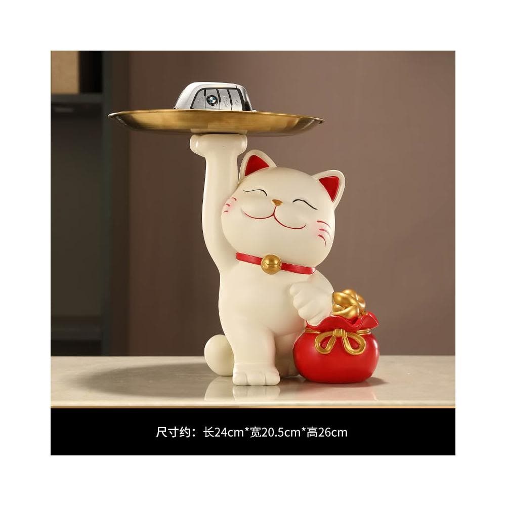 招財貓一家三四五口的擺件輕奢客廳電視櫃酒櫃玄關裝飾品喬遷禮物