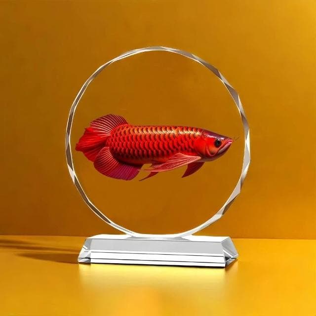 招財金龍魚水晶擺件輕奢高檔創意桌面家居裝飾好寓意開業喬遷送禮