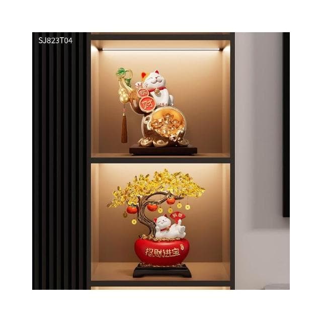 葫蘆招財貓擺件客廳玄關酒櫃電視櫃裝飾品開業大吉喬遷禮物