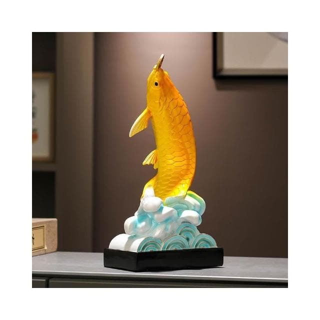 年年有餘金龍魚擺件招財客廳裝飾品辦公室桌面工藝品喬遷開業禮物