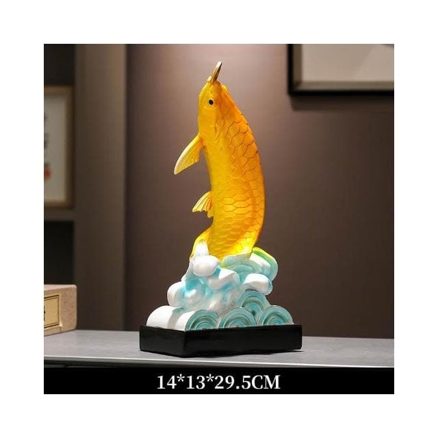 年年有餘金龍魚擺件招財客廳裝飾品辦公室桌面工藝品喬遷開業禮物