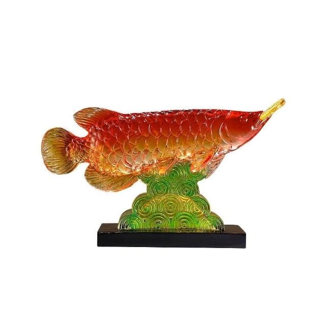 輕奢金龍魚年年有餘擺件辦公室客廳酒櫃電視櫃玄關大氣喬遷禮品