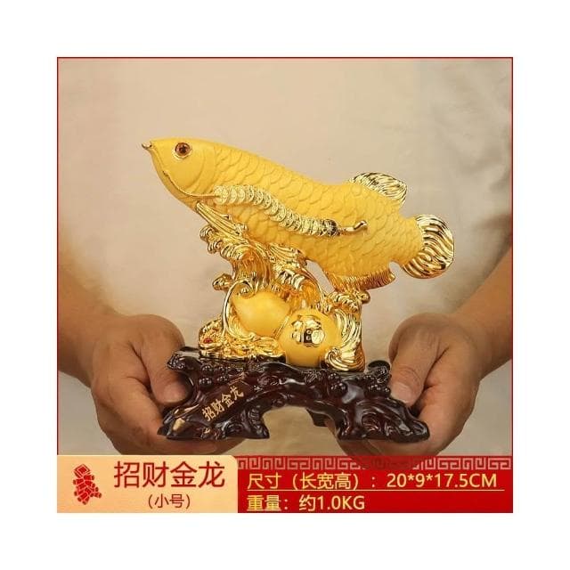 招財金龍魚擺件客廳玄關裝飾品公司前臺店鋪開業禮品喬遷開業禮物