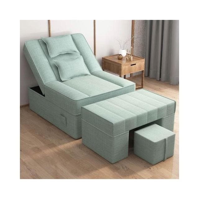 足浴沙髮電動全自動足療店按摩一體床美容院美甲桑拿洗腳修腳躺椅按摩床 沙發 電動沙發 按摩椅 0KNC