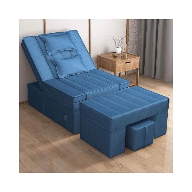 足浴沙髮電動全自動足療店按摩一體床美容院美甲桑拿洗腳修腳躺椅按摩床 沙發 電動沙發 按摩椅 0KNC