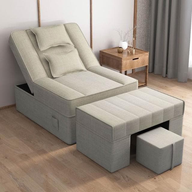 足浴沙髮電動全自動足療店按摩一體床美容院美甲桑拿洗腳修腳躺椅按摩床 沙發 電動沙發 按摩椅 0KNC