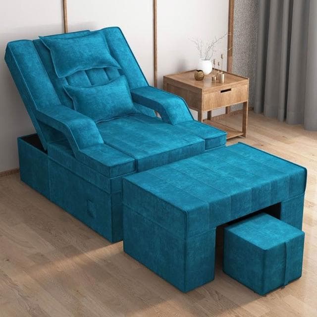 足浴沙髮電動全自動足療店按摩一體床美容院美甲桑拿洗腳修腳躺椅按摩床 沙發 電動沙發 按摩椅 0KNC