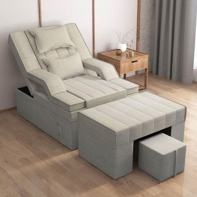 足浴沙髮電動全自動足療店按摩一體床美容院美甲桑拿洗腳修腳躺椅按摩床 沙發 電動沙發 按摩椅 0KNC