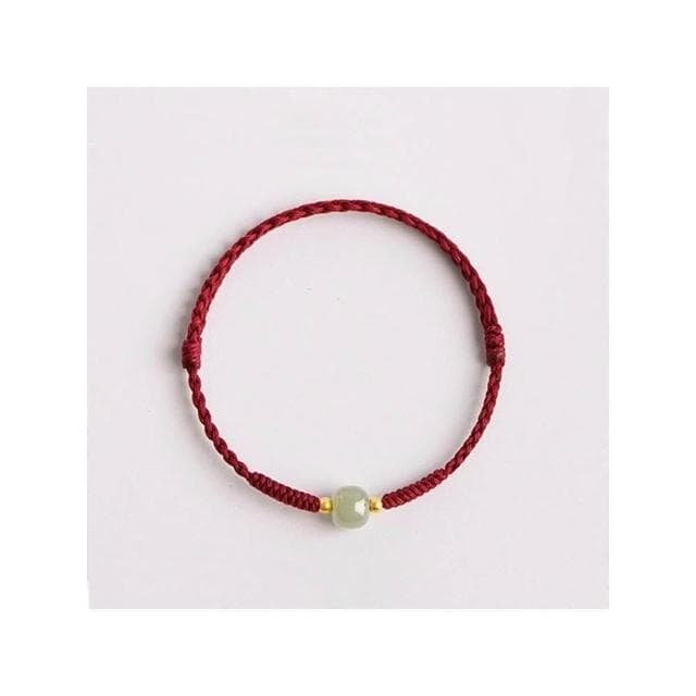 【開運堂】現貨 一生好運 本命年手工編織手繩手鍊新款仿和田手工編織手繩玉女轉運珠手工編織紅繩編織手繩編織手繩