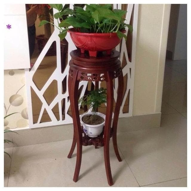 花架實木中式客廳榆木仿古花架子多層室內特價綠蘿盆景方形展示邊桌 盆栽架 花架 植物架 3TJ3