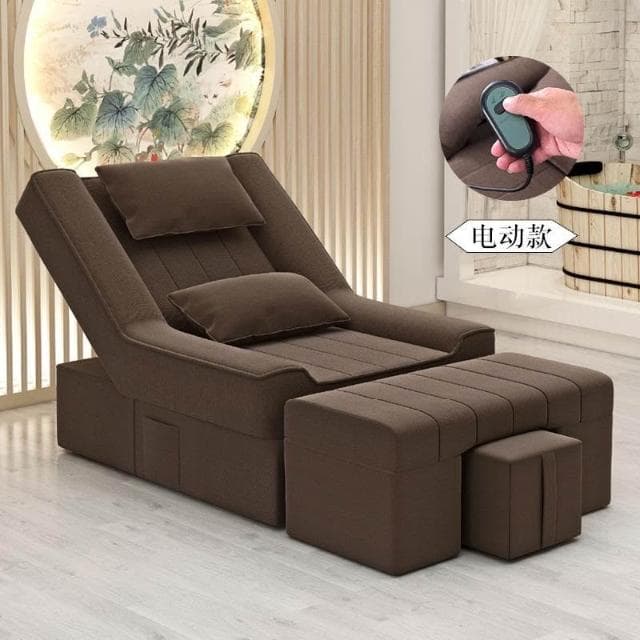 息美睫椅子足浴床靠椅床足浴沙髮美甲沐足足療按摩床電動躺椅休按摩床 沙發 電動沙發 按摩椅 DJVC