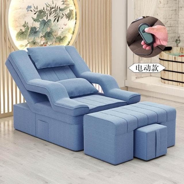 息美睫椅子足浴床靠椅床足浴沙髮美甲沐足足療按摩床電動躺椅休按摩床 沙發 電動沙發 按摩椅 DJVC