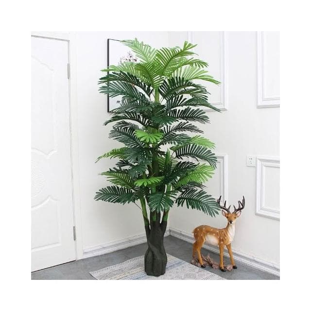 宅配免運🚚 仿真散尾葵 假盆栽綠植 輕奢客廳裝飾 落地假花擺件 大型仿生植物