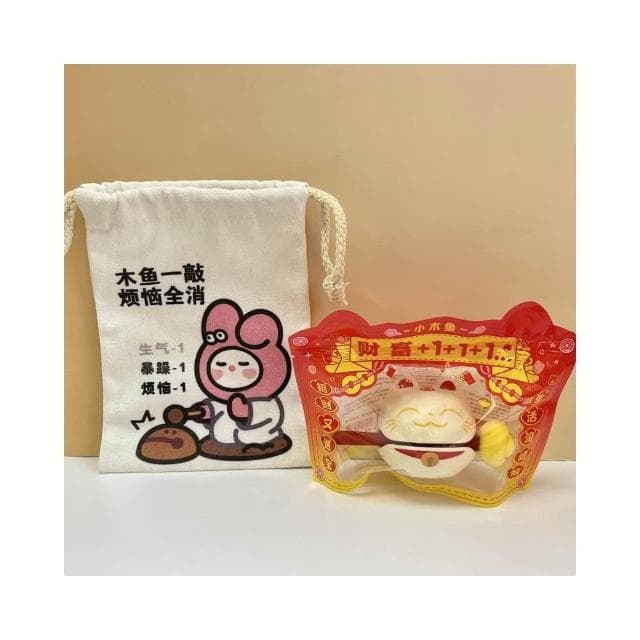 喜可xekoro小木魚解壓玩具敲治癒系莫生氣情緒穩定神器工位招財貓離職禮物女