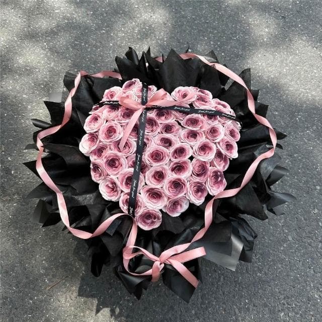 七夕創意禮物 烏梅子醬永生花 仿真花 玫瑰花花束 送女友情人節小禮品