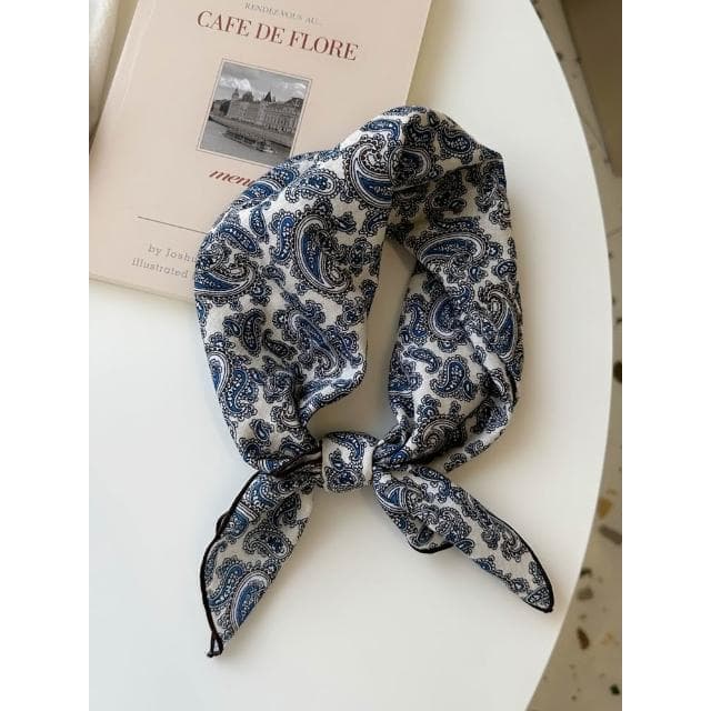 🎗飾間首飾鋪 軟乎方巾碎花波點棉麻領巾圍脖配飾裝飾頭巾文藝復古小清新ins腰巾