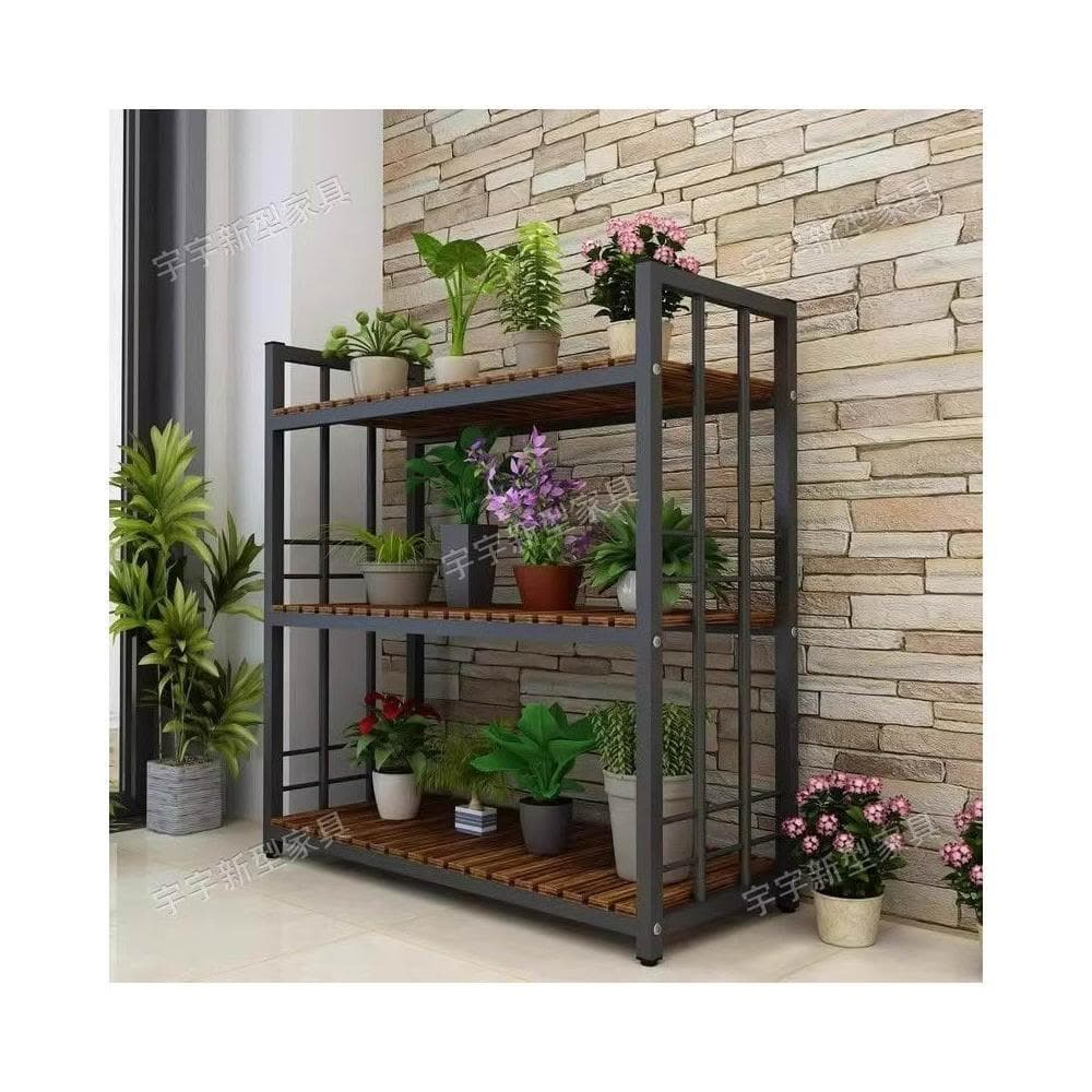 合枋傢俱 花架置物架陽臺置物架落地式室內花盆鐵藝多層盆栽植物置物架子