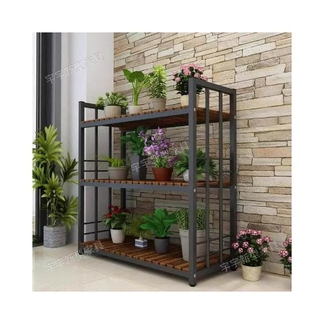 合枋傢俱 花架置物架陽臺置物架落地式室內花盆鐵藝多層盆栽植物置物架子