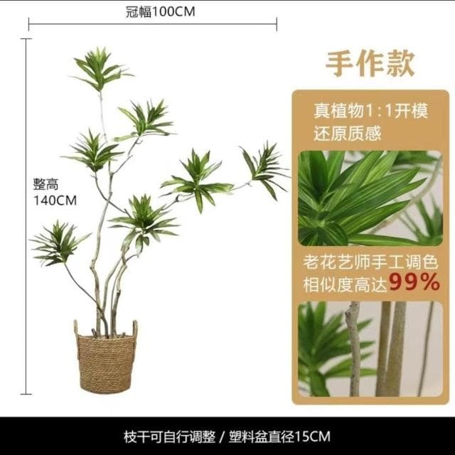 仿真綠植百閤竹大型北歐室內客廳櫥窗網紅造型假植物造景盆栽擺件居傢裝飾 仿真植物 人造樹 假樹 假植物