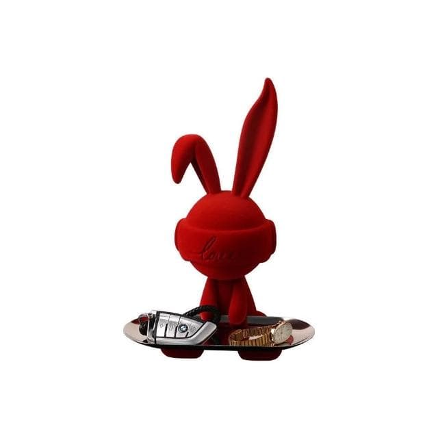 创意钥匙收纳玄关兔子摆件客厅轻奢入户电视柜装饰品乔迁新居礼物