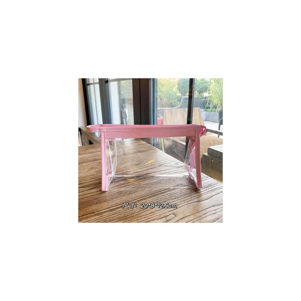 卡通透明筆袋 高顏值大容量女簡約初中生高中大學生日系三角化妝包