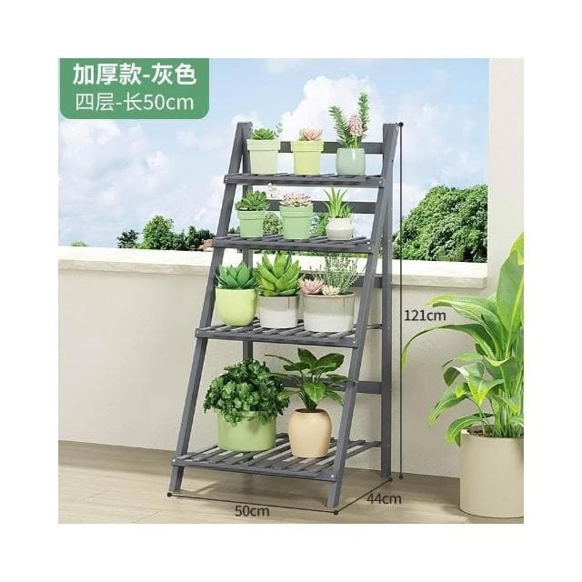 花架置物架陽 臺客廳落地式多 肉梯形植物架靠牆 木質盆栽花
