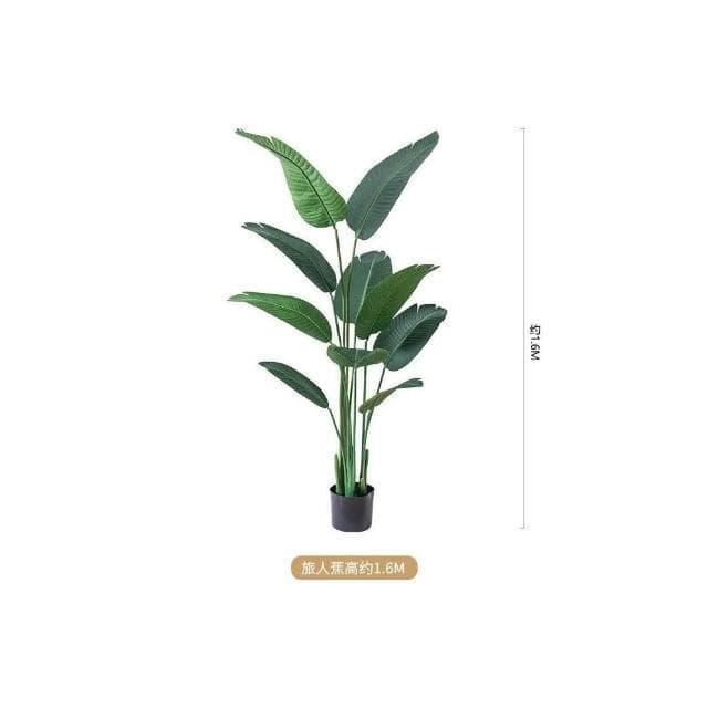 仿真綠植 假植物裝飾 室內旅人蕉盆栽 仿生龜背葉 北歐大型客廳擺件樹 仿真樹 大型盆栽 辦公室擺件