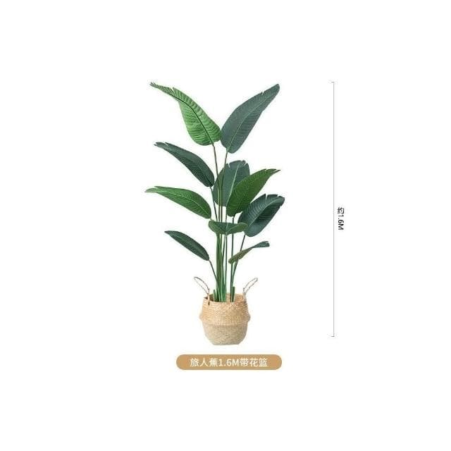 仿真綠植 假植物裝飾 室內旅人蕉盆栽 仿生龜背葉 北歐大型客廳擺件樹 仿真樹 大型盆栽 辦公室擺件