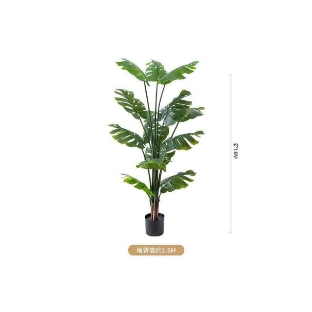 仿真綠植 假植物裝飾 室內旅人蕉盆栽 仿生龜背葉 北歐大型客廳擺件樹 仿真樹 大型盆栽 辦公室擺件