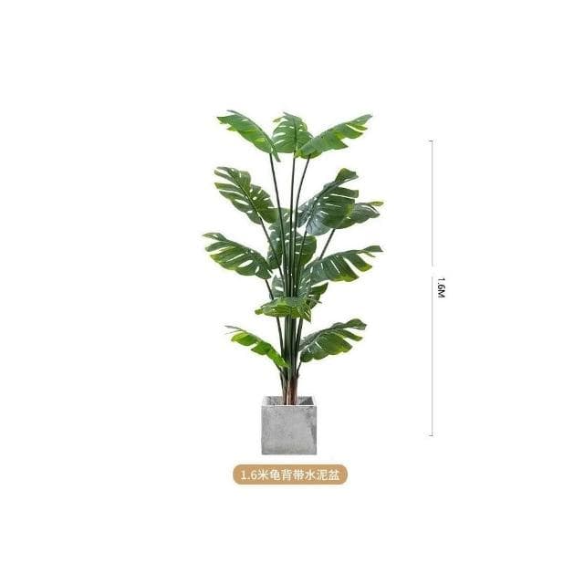 仿真綠植 假植物裝飾 室內旅人蕉盆栽 仿生龜背葉 北歐大型客廳擺件樹 仿真樹 大型盆栽 辦公室擺件
