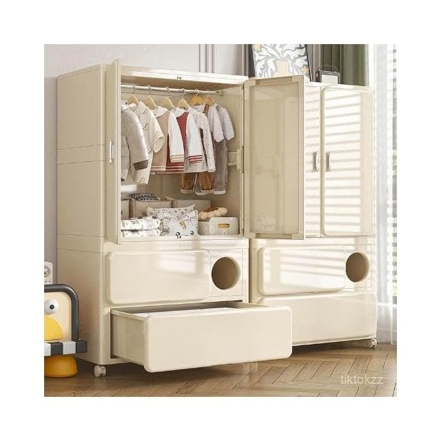 多層收納櫃嬰兒衣櫃收納寶寶兒童衣櫃折疊層臥室收納櫃客廳儲物櫃