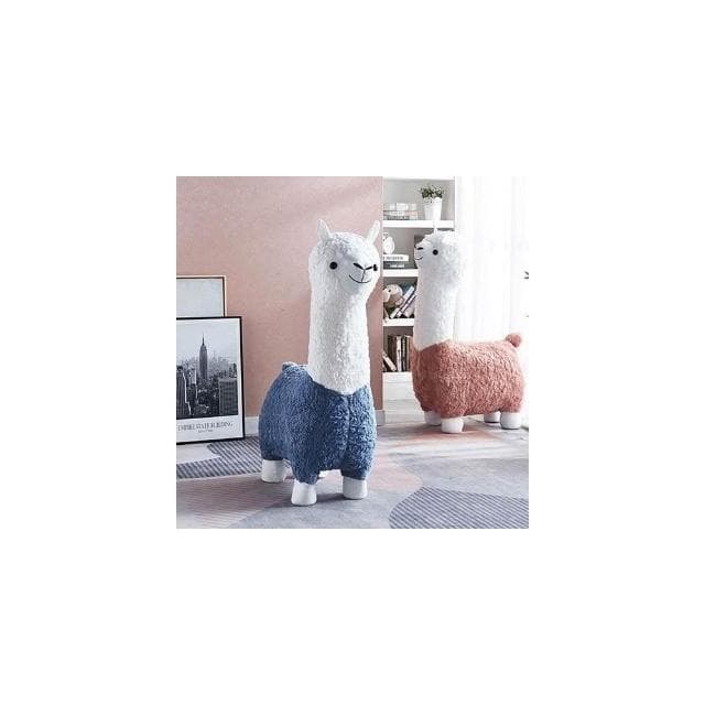 羊駝凳毛絨創意小羊坐凳客廳擺件網紅凳喬遷禮物卡通凳子換鞋