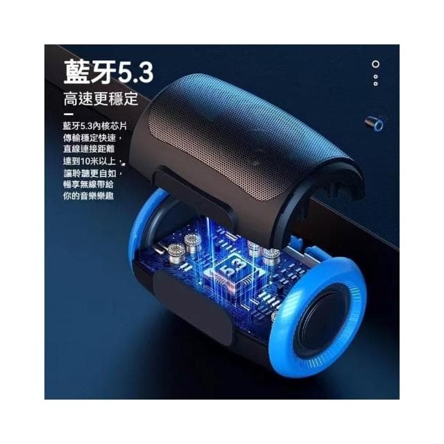 台灣出貨 藍芽5.3TWS雙串聯藍芽音響 藍芽喇叭 無線重低音音箱電腦喇叭運動戶外喇叭藍芽音箱 藍芽小喇叭超長續航