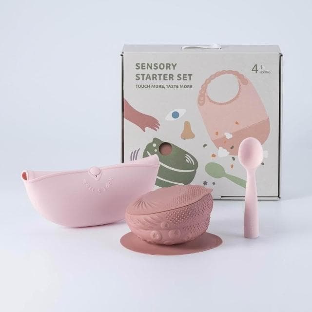 【Miniware】鉑金五感碗啟蒙禮盒-八色可選 附品牌紙袋/寶寶餐具/五感啟蒙/100%柔軟矽膠/吸盤餐具(寶寶共和國)