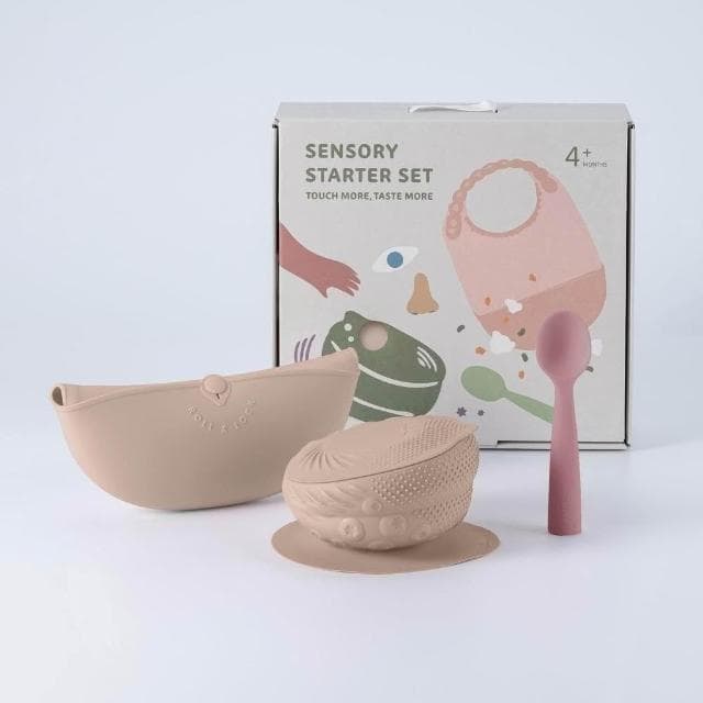 【Miniware】鉑金五感碗啟蒙禮盒-八色可選 附品牌紙袋/寶寶餐具/五感啟蒙/100%柔軟矽膠/吸盤餐具(寶寶共和國)