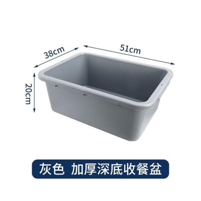 收餐盆飯店餐車收集垃圾桶加厚塑膠收碗盆餐具盤長方形殘渣收餐盒