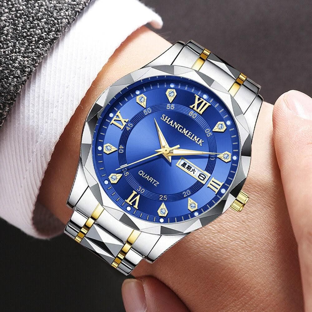 手錶男瑞士錶男士石英表輕奢高級感精工錶鋼帶機械錶男款商務爸爸手腕表精品手錶送男朋友防水石英錶時尚簡約男錶